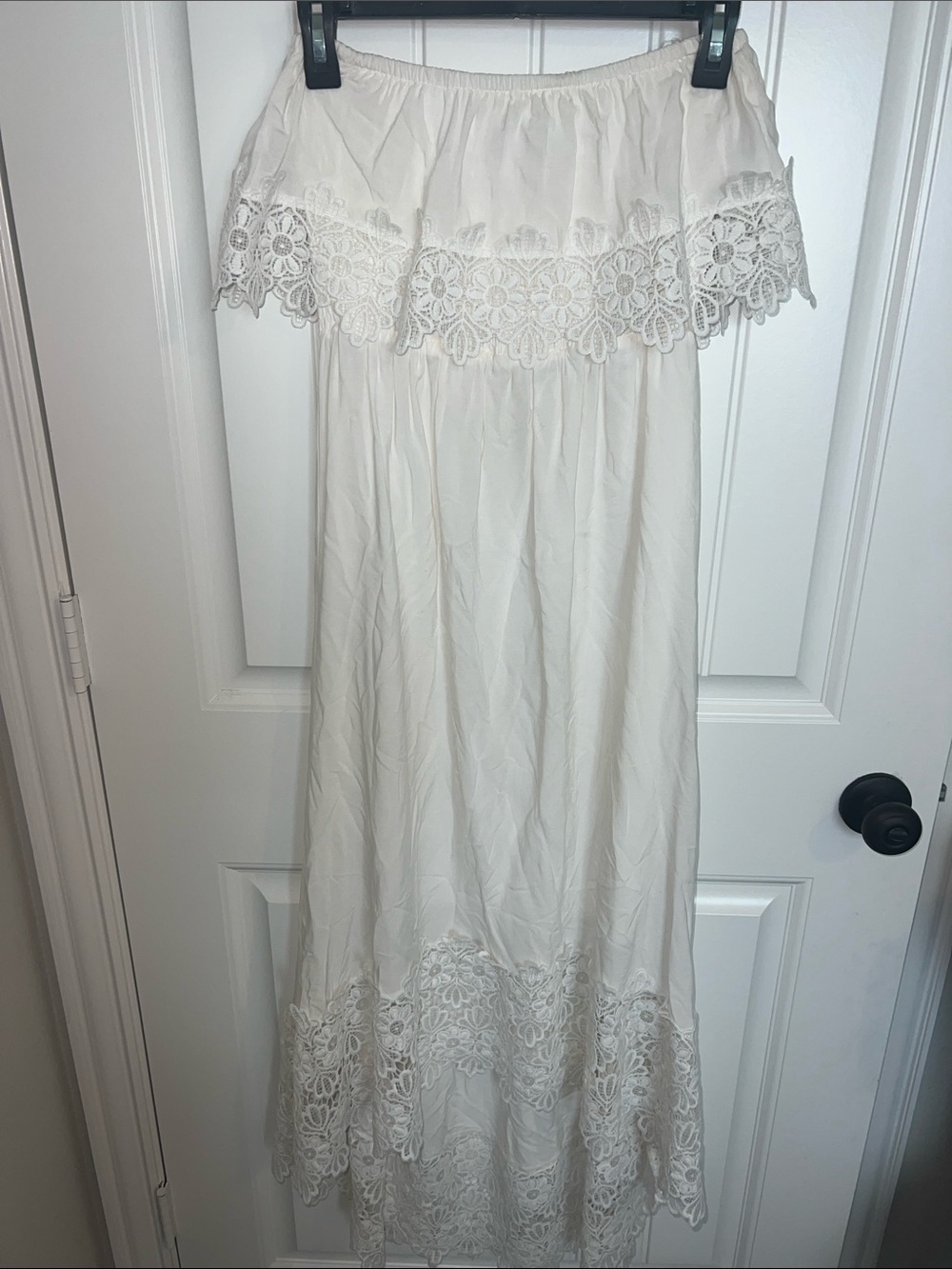 Beautiful Strapless WHITE Swim Cover Up Dress! by Solitaire Swim, Size LARGE
